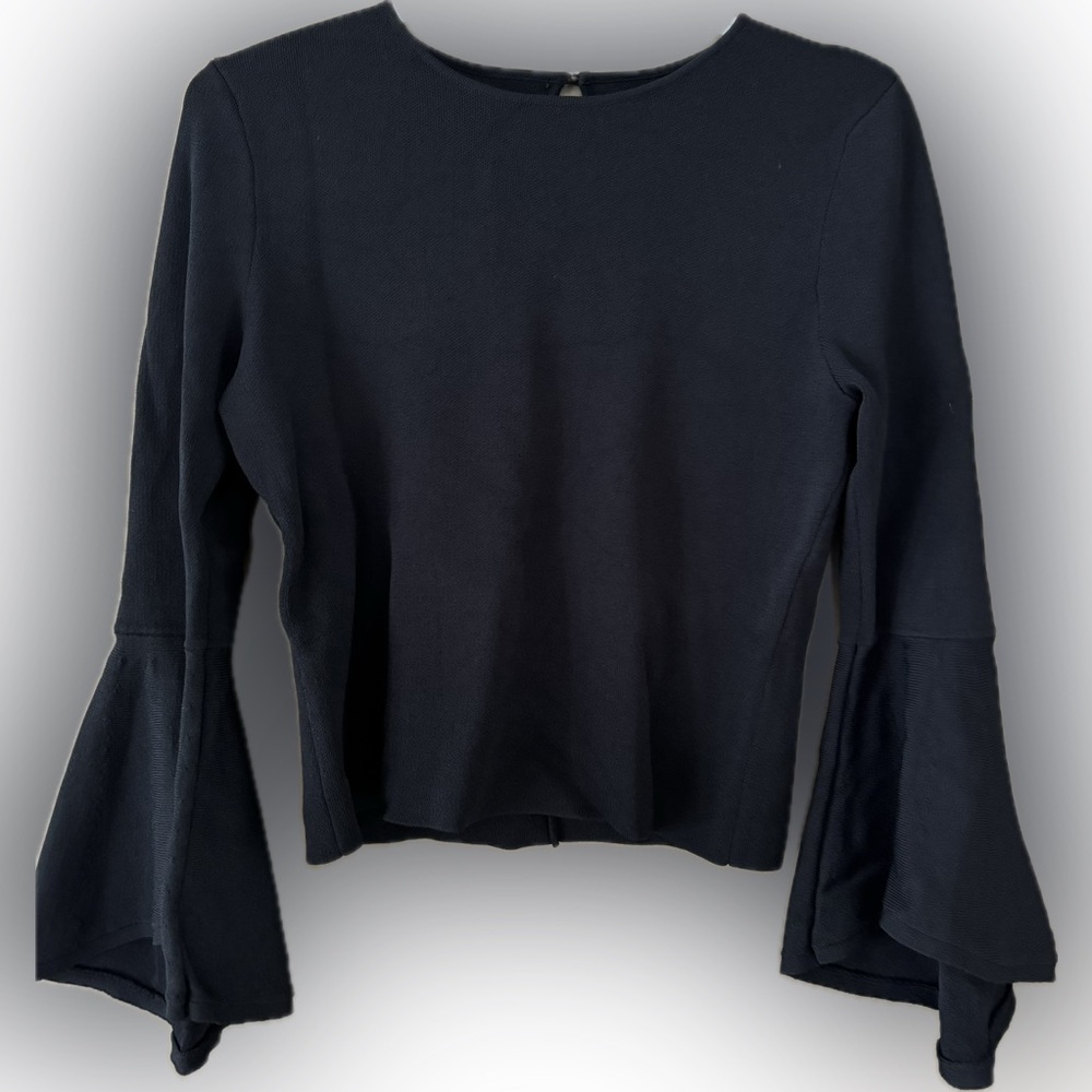 Eliza J Black Bell Sleeve Top